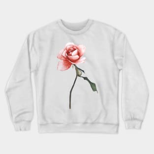 Pink rose watercolor Crewneck Sweatshirt